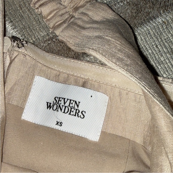 SAMMI HALTER MIDI DRESS - SAND/WHITE - Picture 5 of 7